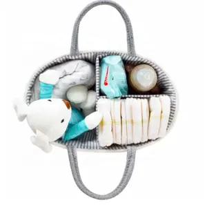 Big Capacity Lightweight Portable Strong Construction Felt Baby Diaper Caddy Organizer