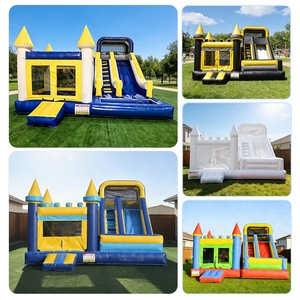 Castillo Inflable Comercial Personalizado al por Mayor, 6x6, para Exteriores, con Tobogán de Agua - Product Image 3