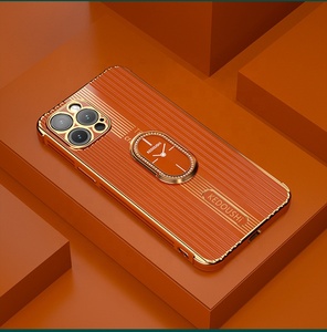 Funda de lujo a rayas chapada en oro para <span class=keywords><strong>iPhone</strong></span> 12 11 Pro Max 7 <span class=keywords><strong>8</strong></span> <span class=keywords><strong>Plus</strong></span> XR XS, cubierta de silicona electrochapado para <span class=keywords><strong>iPhone</strong></span> <span class=keywords><strong>SE</strong></span> <span class=keywords><strong>2020</strong></span> - Product Image 3