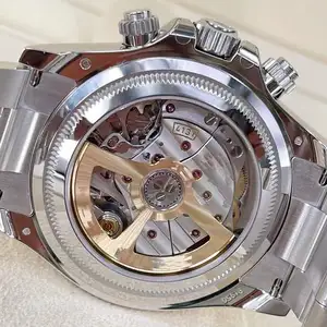 Super Clone4131 jam tangan pria, arloji bisnis mekanis otomatis tahan air bahan baja presisi 904L