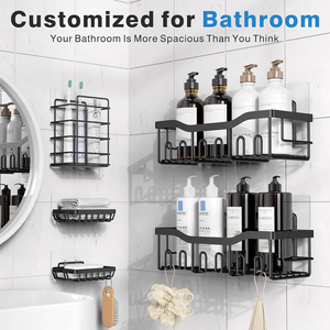 Vendita calda a prova di ruggine in acciaio inox Organizer per <span class=keywords><strong>bagno</strong></span> e <span class=keywords><strong>bagno</strong></span> organizzatore <span class=keywords><strong>adesivo</strong></span> per doccia - Product Image 2