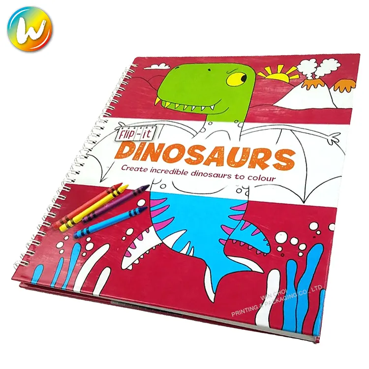 Цветная книжка-раскраска для переодевания динозавров