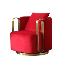 Fauteuil œuf rotatif de luxe italien en acier inoxydable, design moderne, pour hôtel, salon, loisirs et négociations
