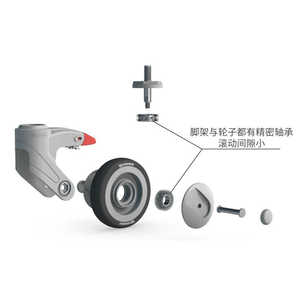 <span class=keywords><strong>Roulette</strong></span> médicale en plastique Win Screw 3 "4" 5 "Medical Instrument Trolley Anti-enchevêtrement Wheel Universal Wheel Brake - Product Image 2