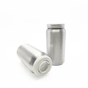 Wide Mouth UV pill Aluminium Bottles With aluminum top For Vitamin C AB213E