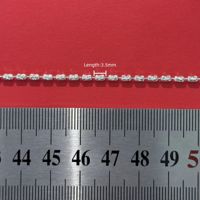 Chaîne en argent sterling 925 en gros d'usine, chaîne à perles motif eau, fournitures de fabrication de bijoux pour colliers et bracelets