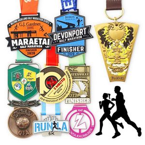 Medallas Deportivas Conmemorativas con Logotipo Impreso Personalizado, Medallas de Hierro Chapadas en Oro, Plata y Bronce, Impresas con UV y Grabadas en Metal - Product Image 3