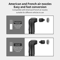 Pompe à vélo universelle TOSUOD haute pression 80-130 PSI, gonfleur de pneus portable avec valve Schrader et tuyau d'air pour vélo électrique et ballon de basket