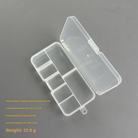 Boîte de rangement pliable transparente en PP avec séparateurs ajustables, multifonctionnelle pour pierres précieuses, artisanat, moulage et découpe