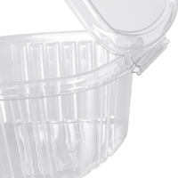 Boîte de rangement alimentaire en plastique PET transparent de 4 oz, emballage en clamshell, contenants transparents à couvercle pour herbes fraîches
