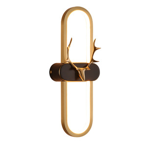 โคมไฟติดผนังทองแดงแท้สไตล์โมเดิร์นมินิมอลระดับไฮเอนด์ ไฟ LED หรูหราสำหรับข้างเตียง วิลล่าแบบดูเพล็กซ์ ทางเดิน และไฟส่องสว่างในห้องโถง - Product Image 4