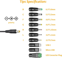 Adaptateur secteur universel 45W AC DC 5V-15V avec port USB 5V 2A pour éclairage LED LCD, routeur, caméra CCTV