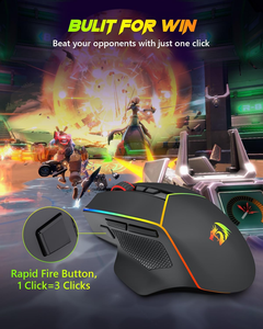 Redragon 2.4G không dây có Dây BT RGB Backlit chuột chơi Game 8000 DPI 13 nút chương trình 1000Hz Tỷ lệ bỏ phiếu Chuột chơi game - Product Image 6