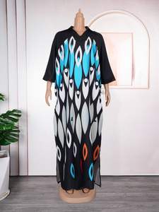 Ramadan musulman caftan Abaya Robe femmes Dubaï robes élégantes africain en <span class=keywords><strong>mousseline</strong></span> de soie Maxi Robe grande taille Boubou Robe <span class=keywords><strong>Djellaba</strong></span> Femme - Product Image 6