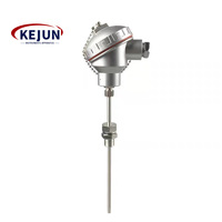 Sonda de elemento de platino PT100 RTD blindada a prueba de agua Sensor de temperatura PT1000 con cabezal de conexión de acero inoxidable