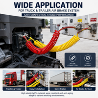 Tuyau d'air spiralé PA PU pour frein à air de camion et remorque, ligne d'air robuste en spirale