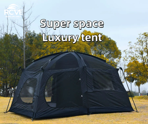 Buiten Ultralicht Grote Ruimte Opvouwbare Glamping <span class=keywords><strong>Tent</strong></span> Dubbeldeks Vrijetijdsfeest Tenda Camping Familie Met Zonnescherm - Product Image 2