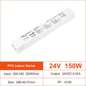 Alimentation LED à tension constante 30W 60W 75W 100W 150W 200W, PF élevé 0.95, pour bande LED, 200-240V AC-DC 24V IP20, sortie unique - Product Image 6