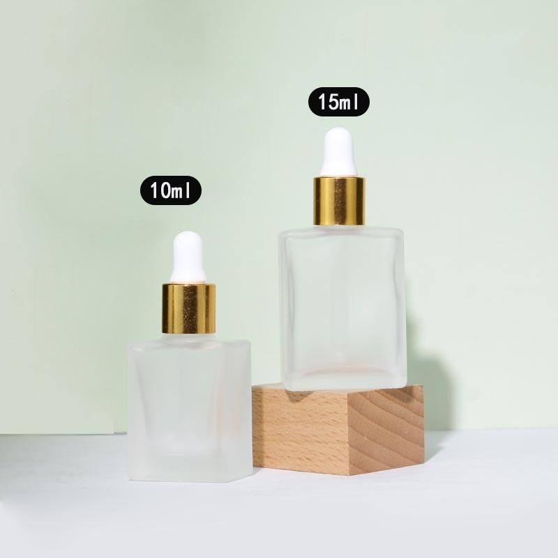 Frosted with gold dropper head