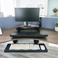 Plateau de clavier noir durable HJP-B à prix d'usine avec support de clavier réglable et tiroir de rangement pour composants informatiques