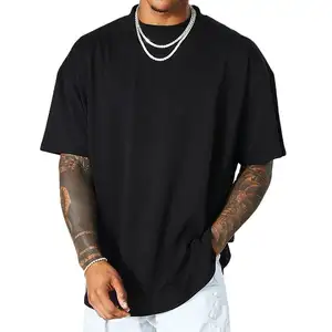 White Black Casual T-Shirt Long Sleeve Loose T-Shirt for Men