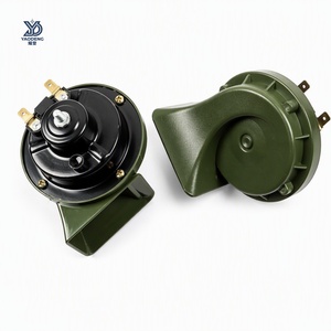 Klaxon <span class=keywords><strong>de</strong></span> voiture super puissant 12V 24V vert militaire étanche, double tonalité, pour <span class=keywords><strong>camions</strong></span> et motos - Product Image 4