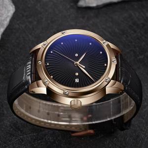 Orologio da <span class=keywords><strong>Uomo</strong></span> di Lusso Personalizzato OEM di Shenzhen, Cassa in Lega da 43mm, <span class=keywords><strong>Cinturino</strong></span> in <span class=keywords><strong>Pelle</strong></span>, Quadrante in Vetro - Product Image 2