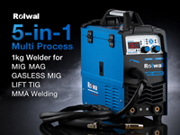 Nouvelle soudeuse onduleur portable Rolwal Synergic 4-en-1 DC MIG Flux-cored Lift TIG MMA 160A avec technologie IGBT et cycle de service de 1 an