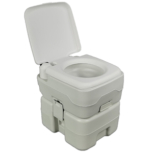 Toilette portable grise pour <span class=keywords><strong>camping</strong></span>-<span class=keywords><strong>car</strong></span>/caravane, 20L, double étanchéité, anti-odeurs, urinoir d'urgence extérieur - Product Image 3