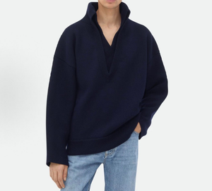 <span class=keywords><strong>Pull</strong></span> surdimensionné personnalisé pour homme, col châle en V, <span class=keywords><strong>pull</strong></span> en tricot d'hiver - Product Image 2