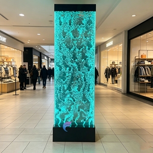 Mur à bulles d'eau LED, panneau à bulles d'eau, fontaine d'intérieur, séparateur de pièce, mur aquatique, écran à bulles en acrylique - Product Image 2