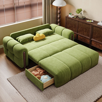 Canapé-lit électrique inclinable Runwood, convertible, en tissu, pliable, avec rangement et télécommande, pour salon