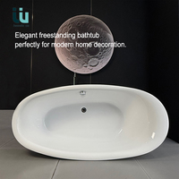 Bañera Acrílica Independiente Simple y Moderna Twowinco con Logotipo Personalizado para Baño Principal