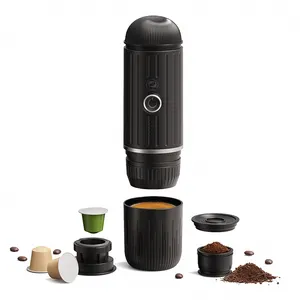 Portable Coffee Maker USB Outdoor Coffee Maker Coffee Pod Machine Pressure Aluminum Travel