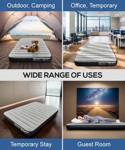 बिल्ट-इन पंप के साथ डबल साइज फोल्डिंग इन्फ्लैटेबल स्लीपिंग एयर बेड, फुल साइज इनडोर और आउटडोर बेड एयर मैट्रेस - Product Image 5