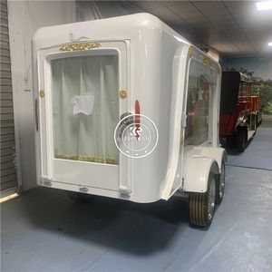 รถม้าศพมาตรฐานยุโรปแบบกำหนดเอง ผลิตจากเหล็ก Q235B พร้อมล้อลายไม้แบบกำหนดเอง - Product Image 4