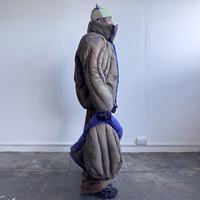 Veste d'hiver personnalisée pour hommes avec capuche surdimensionnée amovible coupe-vent en coton et tissu de nylon de haute qualité