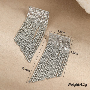Boucles d'oreilles pendantes à pompons en acier inoxydable 316L plaqué or 14k 18k pour femmes, vente en gros de mode - Product Image 6