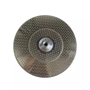 電子メッキダブルサイドトライアングル形状ダイヤモンド切削研削ディスク鋸刃大理石セラミックM14フランジ付き - Product Image 2