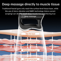 Nouveau Couteau de massage manuel filaire à 9 vitesses avec affichage numérique et micro-chauffage Gua Sha ; Masseur portatif pour massage corporel complet à domicile