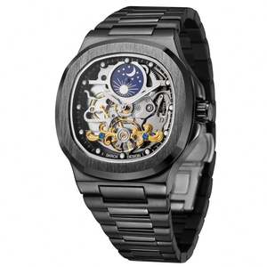 Reloj Forsining de Primera Marca para Hombre, Automático, Mecánico, con Tourbillon, Fase Lunar, Acero, Resistente al Agua, Esqueleto, Luminoso, Reloj Hombre - Product Image 2