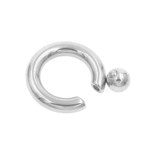 <span class=keywords><strong>Piercing</strong></span> Labret de Acero Inoxidable BCR para Labio y Oreja, Anillo de Calibre <span class=keywords><strong>Grande</strong></span> con Bola Cativa, Anillo PA con Mecanismo de Resorte - Product Image 3