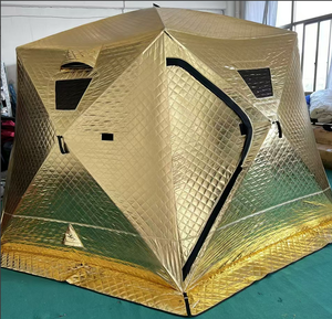 Gold Reflective <strong>3</strong> Layers 5-6 Persons Hexangular Ice Cube Tent for Winter Fishing with Thermal Insulation - Product Image 5