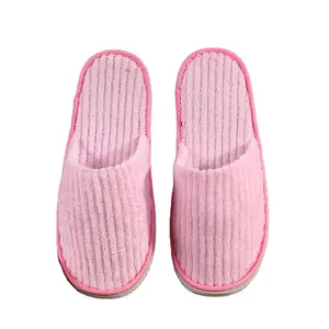 2024 OEM Custom Logo Sublimation Coral Fleece Slippers Comfortable Disposable Blank Spa Slippers for Hotel Amenities Germany