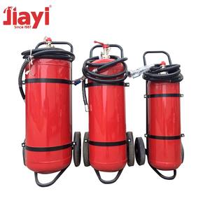 ถังดับเพลิงแบบรถเข็นขนาด 25-100 กก./ลิตร พร้อมล้อ ความจุ 25 กก. 50 กก. 70 กก. 100 กก. สำหรับผงเคมีและโฟม - Product Image 2