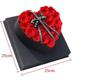 Scatola a Cuore con Rose Stabilizzate Personalizzate 2026 - Fiori Decorativi Romantici all'Ingrosso - <span class=keywords><strong>Regalo</strong></span> di <span class=keywords><strong>San</strong></span> <span class=keywords><strong>Valentino</strong></span> - Product Image 5