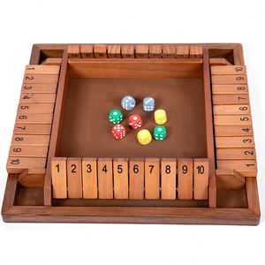 Juego de Mesa Tradicional de Madera para 4 Jugadores, Tipo Pub, con Dados, Divertido para Fiestas Familiares, Shut the Box - Product Image 2