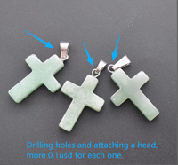 Vente directe usine – Collier pendentif croix poli non perforé, accessoires de bijouterie exotiques
