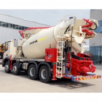 Camion malaxeur-pompe à béton avec kit supérieur 24-30 mètres, mélange et pompage intégrés pour la construction de logements ruraux et le coulage de stades