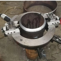 Machine de découpe et de chanfreinage automatique OCP-457 pour tuyaux en acier inoxydable et alliage d'aluminium, robuste, pour épaisseurs de paroi <110 mm, avec moteur